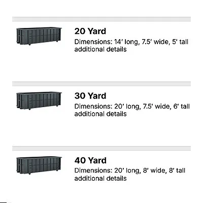 dumpster types for rent